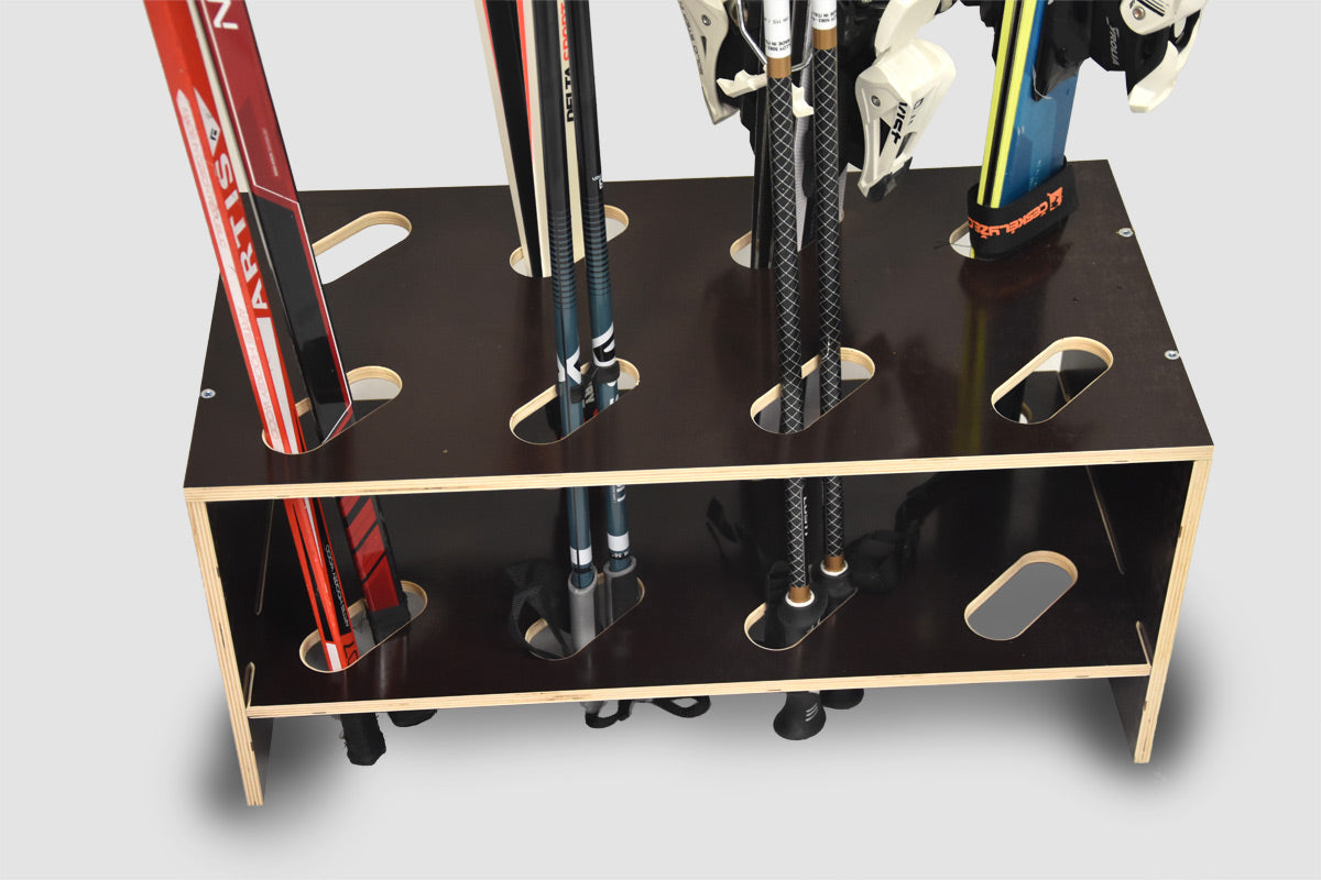 Porte-skis en bois - 8 paires