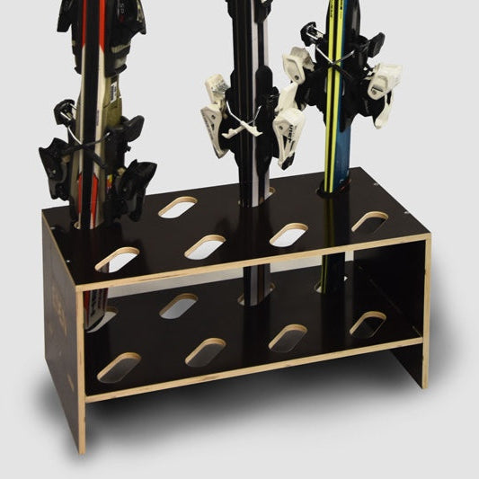 Porte-skis en bois - 8 paires