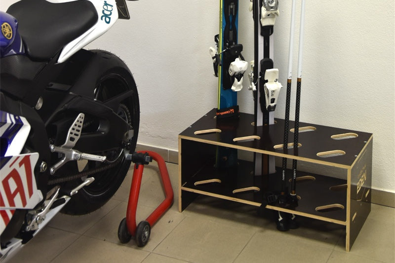 Porte-skis en bois - 8 paires